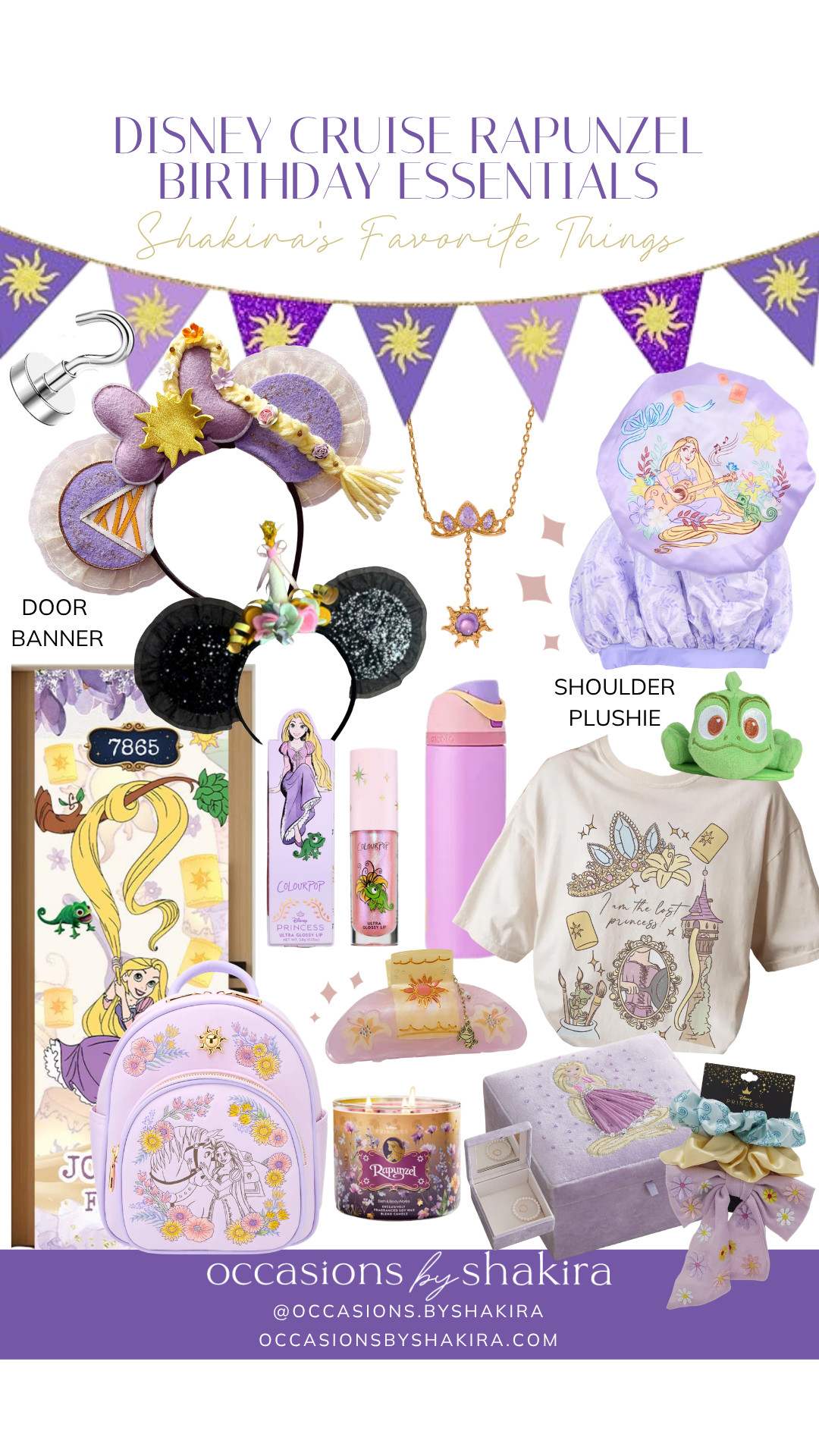 Disney Cruise Rapunzel Birthday Essentials. Use code SHAKIRA20 on ears!

#LTKmomlife #LTKTravel #LTKKids