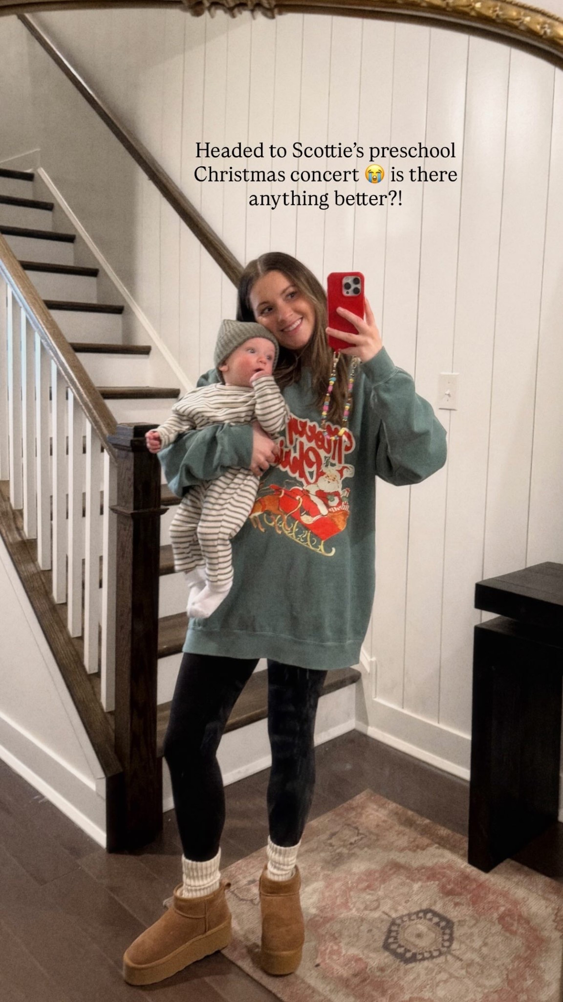 Headed to Scottie’s preschool Christmas concert 😭 is there anything better?!