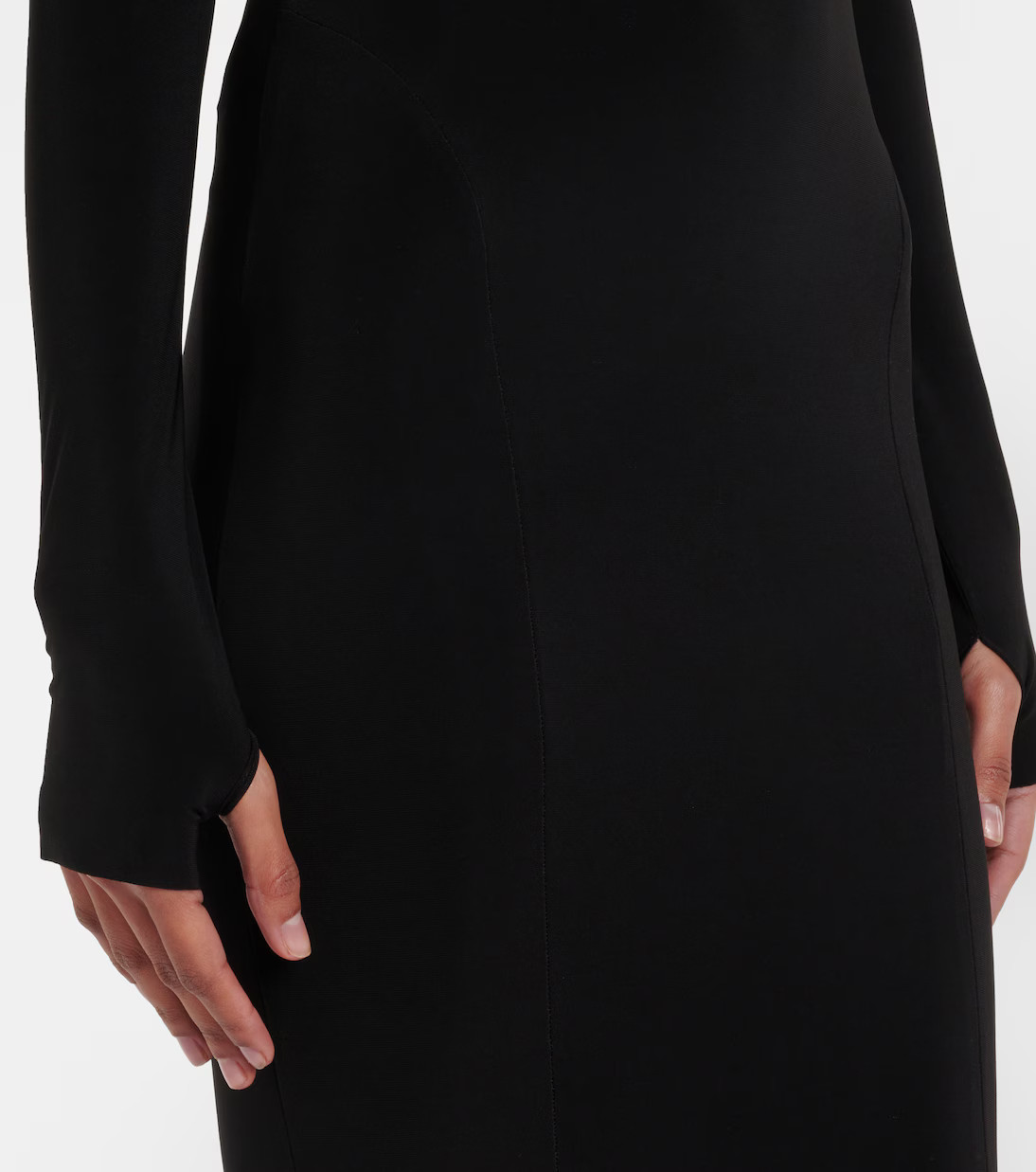 Turtleneck jersey gown | Mytheresa (US/CA)