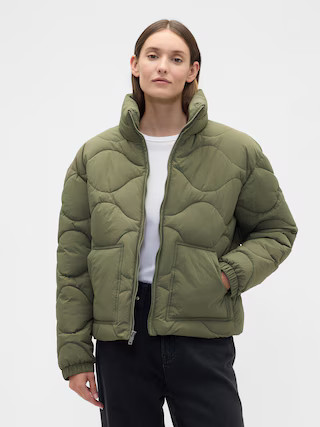 Relaxed Quilted Nylon Jacket | Gap Factory