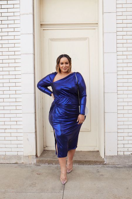 This blue stunner is everything! The color is stunning. Runs large so size down. Im wearing a 18 

#LTKmidsize #LTKplussize #LTKHoliday