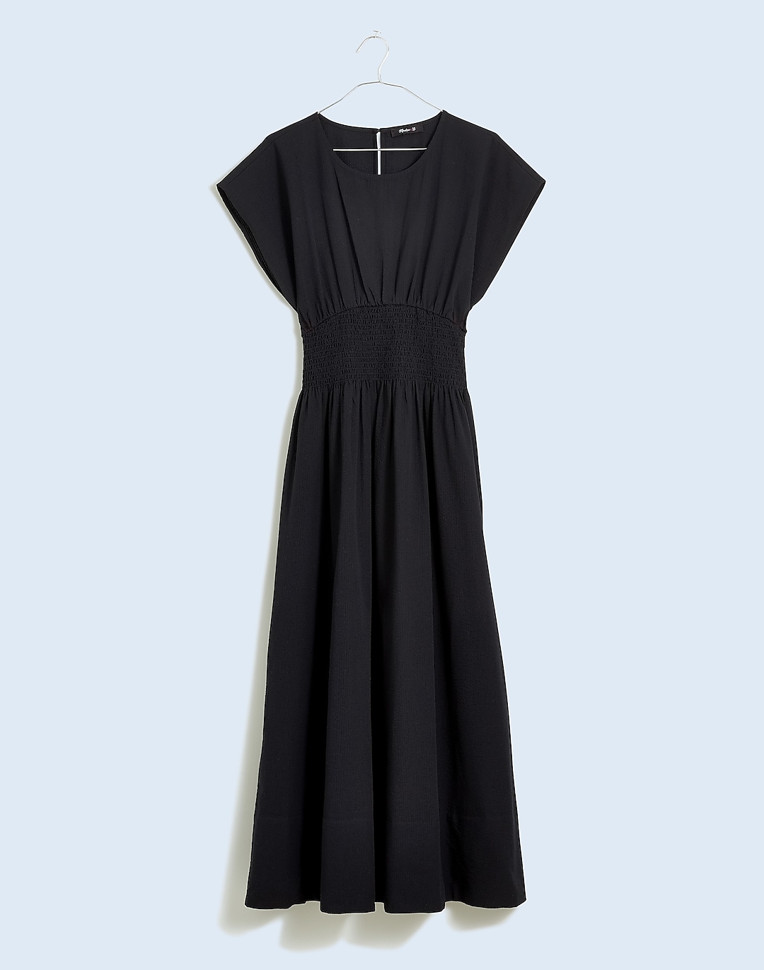 Smocked-Waist Midi Dress in Stripe Seersucker | Madewell