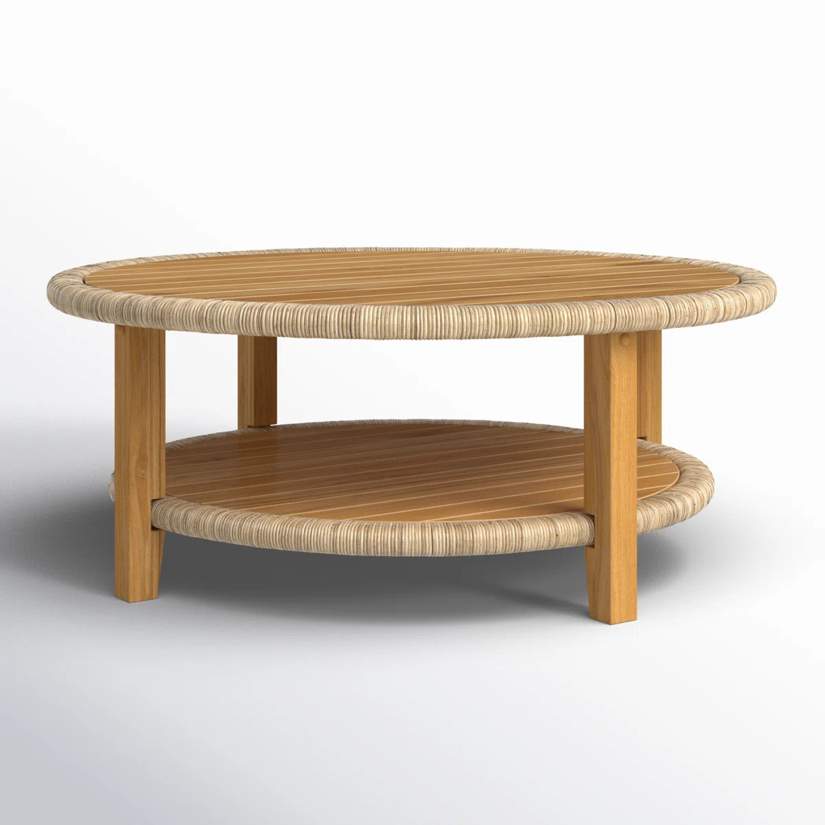 Henryville Round Teak Outdoor Coffee Table | Wayfair North America
