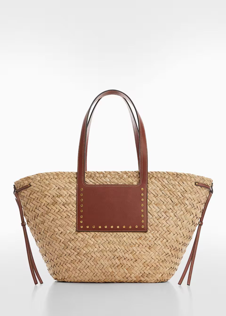 Double strap basket bag -  Women | Mango USA | MANGO (US)