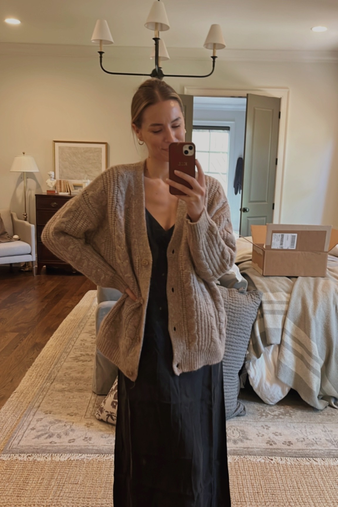 This slip dress is so soft and nice and long! I got a S and it is still long enough for me! 