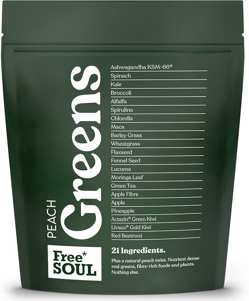 Free Soul Greens - 21 Advanced Greens, Superfoods, and Adaptogens Including KSM-66 Ashwagandha, V... | Amazon (UK)