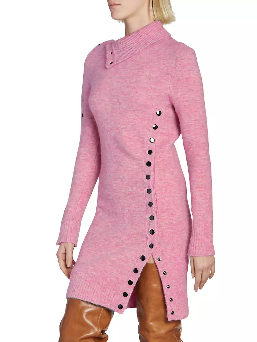 Marina Snap Sweater Minidress | Saks Fifth Avenue