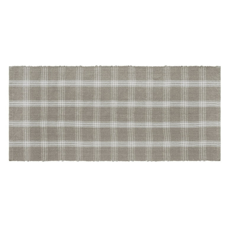 My Texas House Taupe Tanner Check Indoor/Outdoor Layering Rug, 24" x 55" | Walmart (US)