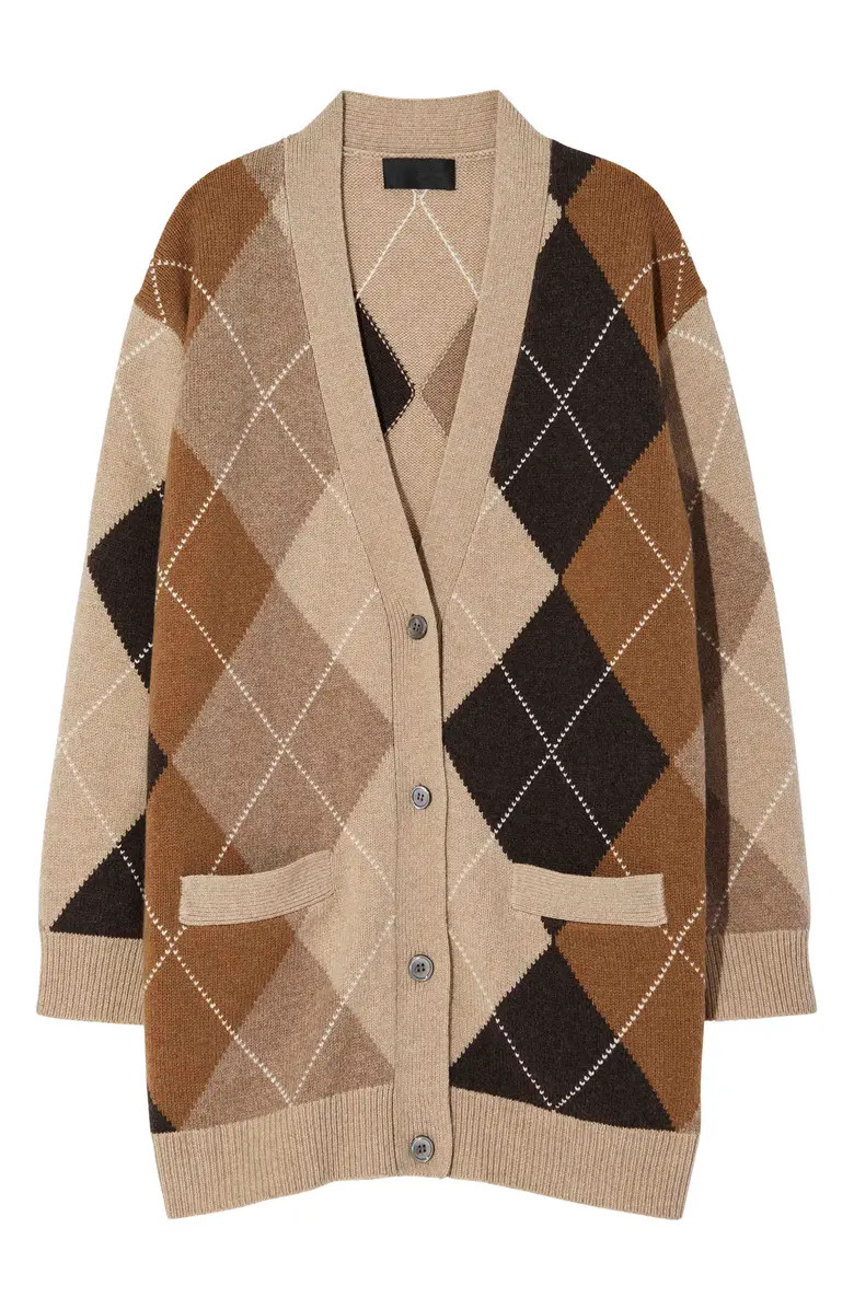 Nili Lotan Sofhie Argyle Wool Cardigan | Nordstrom | Nordstrom