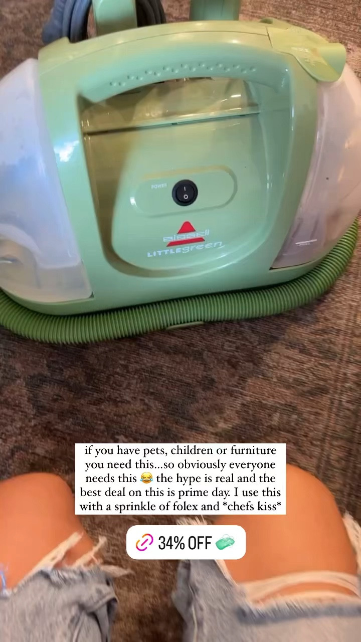 The little green machine is 34% off!! It’s usually over $100 and it’s $80 on prime day. This thing is amazing paired with folex 😮‍💨

#LTKHome #LTKVideo #LTKSaleAlert