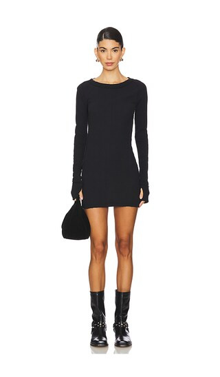 x We The Free Care FP Honey B Crew Neck Dress In Black | Revolve Clothing (Global)