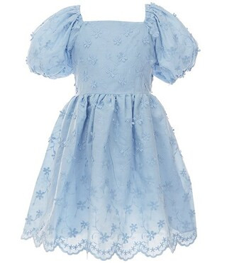 Rare Editions Big Girls 7-16 Short Puff Sleeves Floral Embroidered Bodice Dress | Dillard's | Dillard's