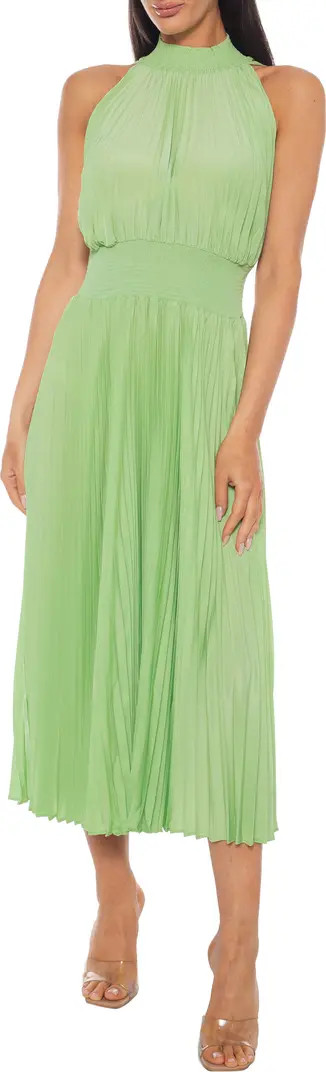 Pleated Midi Dress | Nordstrom Rack