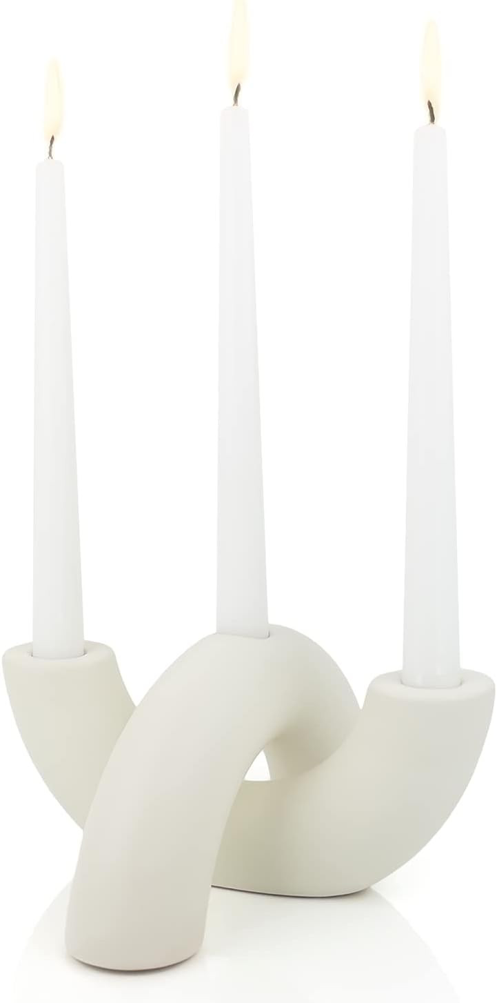 Taper Candle Holder Set - Candle Stick Holders for Dining Room Table, Entryway Table, or Fireplac... | Amazon (US)