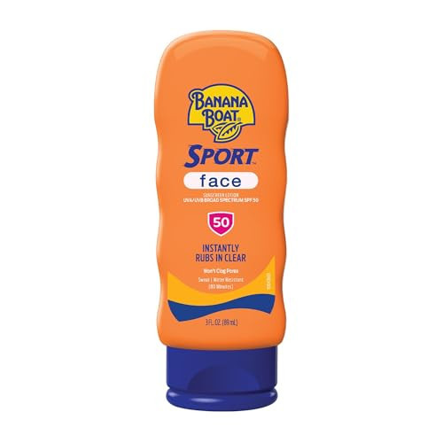 Banana Boat Sport Sunscreen for Face SPF 50, 3oz | Travel Size Sunscreen SPF 50, Banana Boat Sunblock for Dry Skin Face, Summer Essentials, Vacation Essentials, 3oz | Amazon (US)