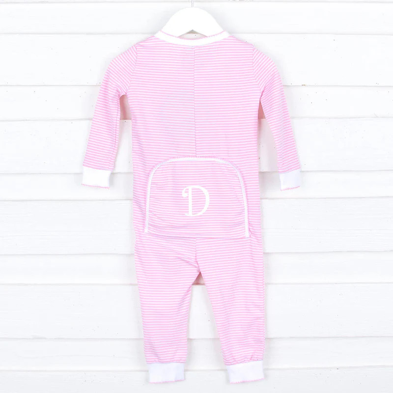 Pink Stripe Zip Sleeper | Classic Whimsy