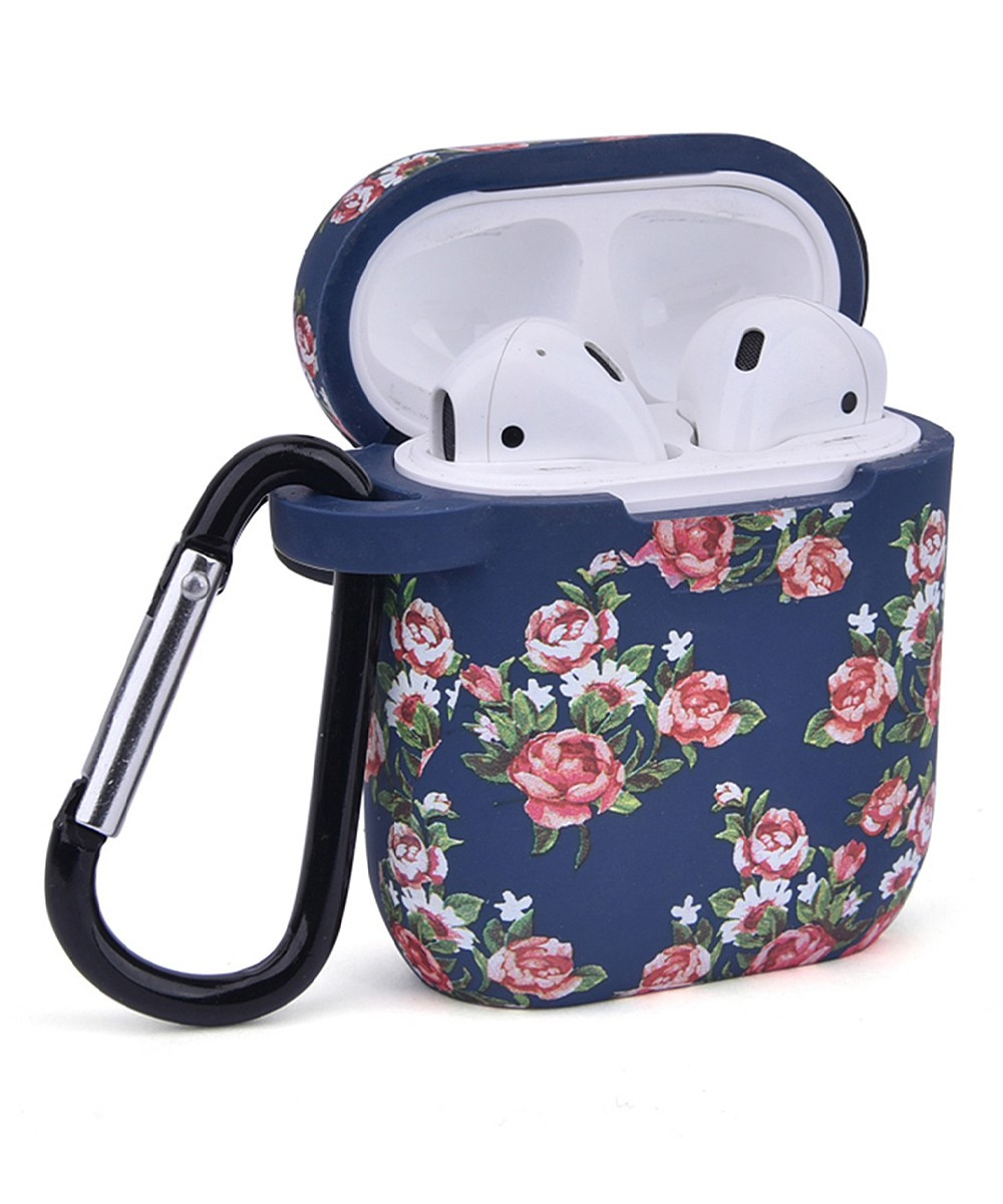 Prime Bands Headphone Accessories Navy - Navy & Pink Floral Airpod Accessory Set | Zulily
