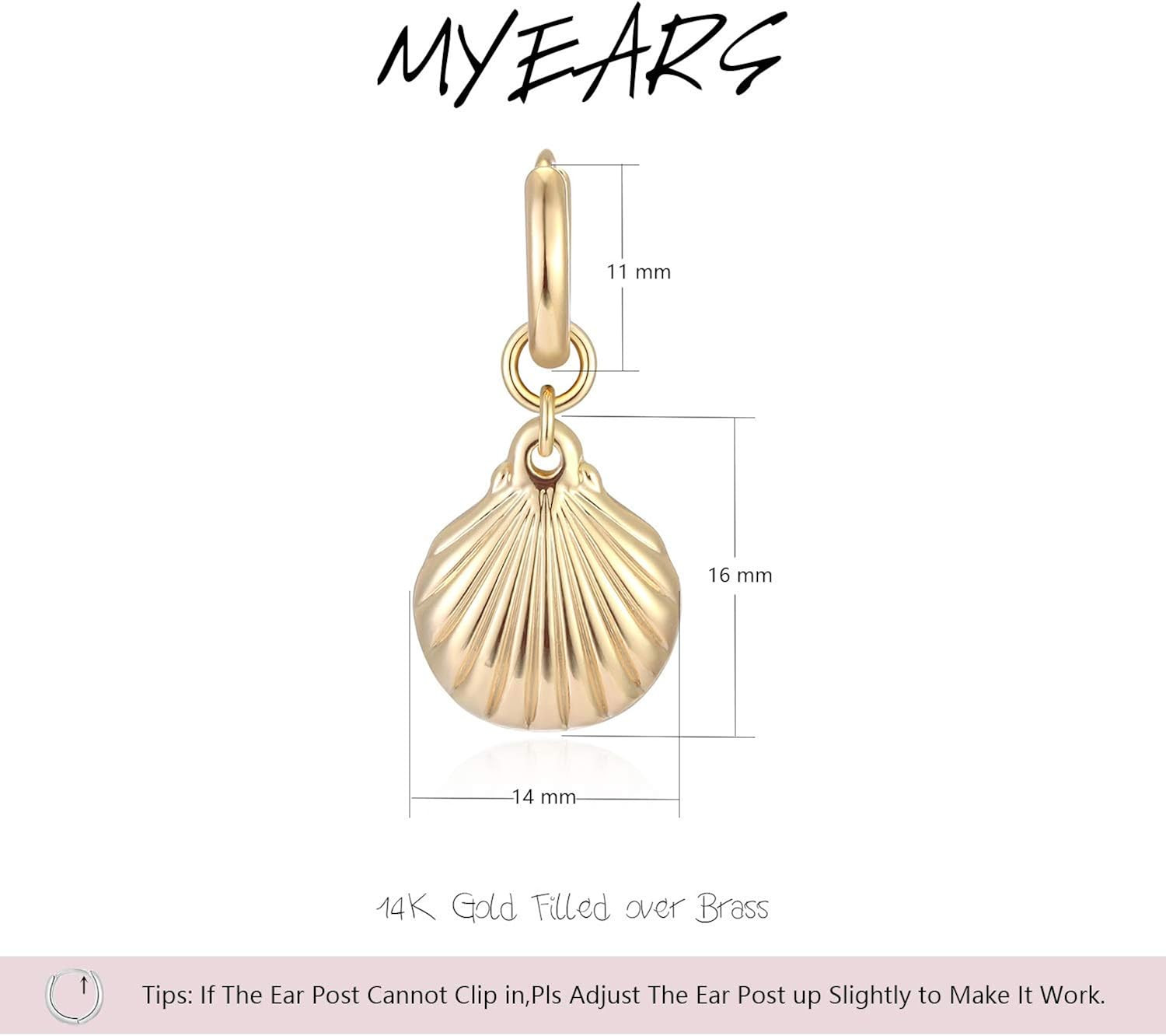 MYEARS Women Gold Huggie Hoop Earrings Dangle Drop 14K Gold Filled Small Boho Beach Simple Delica... | Amazon (US)