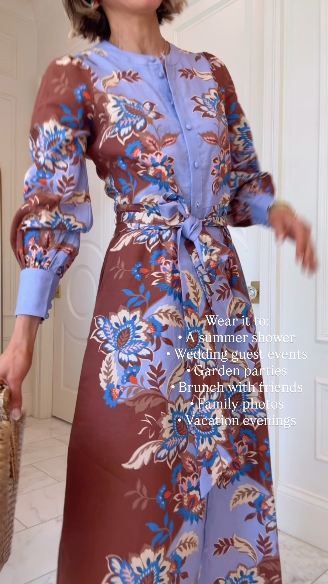 The perfect summer dress for: 
• A summer shower
• Wedding guest events
• Garden parties
• Brunch with friends
• Family photos
• Vacation evenings