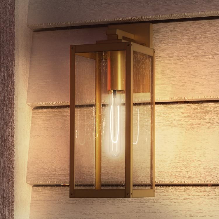 UQL1341 Farmhouse Outdoor Wall Light, 17"H x 6"W, Antique Brass, Quincy Collection | Urban Ambiance, Inc.