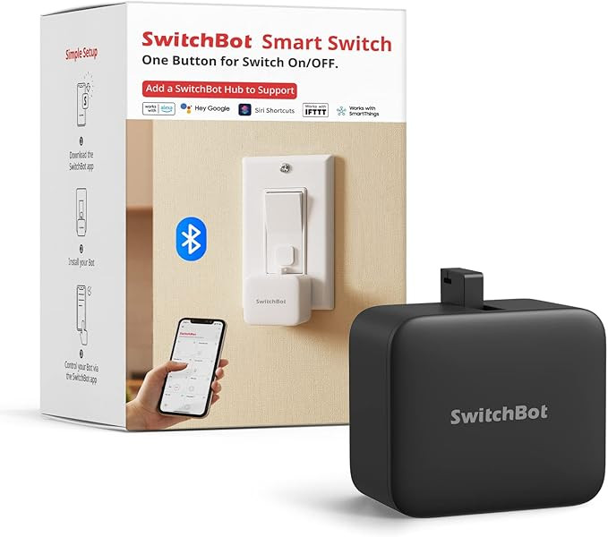Switchbot Smart Switch Button Pusher (Bluetooth) – Fingerbot for Rocker Switch/One-Way Buttons,... | Amazon (US)