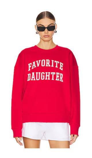Favorite Daughter Collegiate Sweatshirt in Burgundy. - size XL | Revolve Clothing (Global)