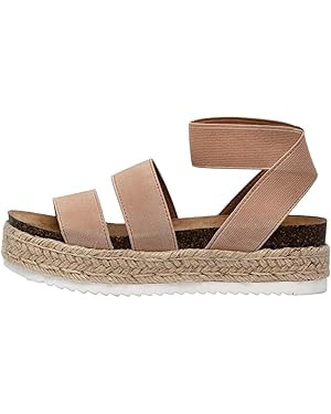 CUSHIONAIRE Women's Mandy Cork Espadrille Wedge Sandal | Amazon (CA)