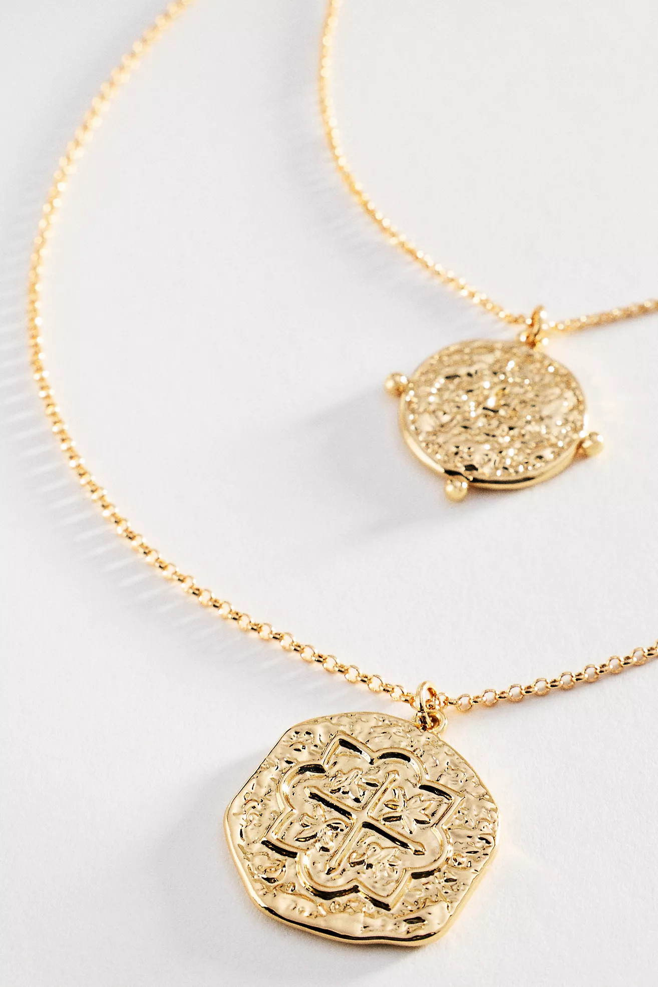 Double Layer Coin Pendant Necklace | Anthropologie (US)