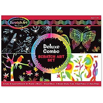 Melissa & Doug Scratch Art Deluxe Combo Set (Arts & Crafts, Hides Colors & Patterns, Easy to Use,... | Amazon (US)