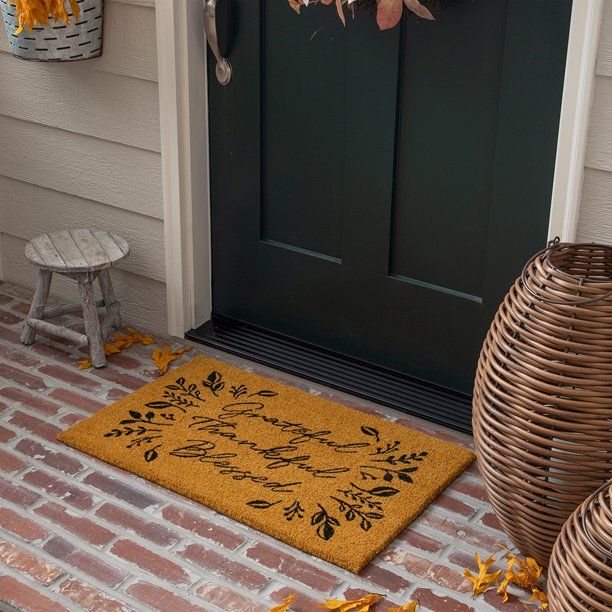 MS FALL WORDS COIR DOORMAT, NATURAL, 18"X30" - Walmart.com | Walmart (US)