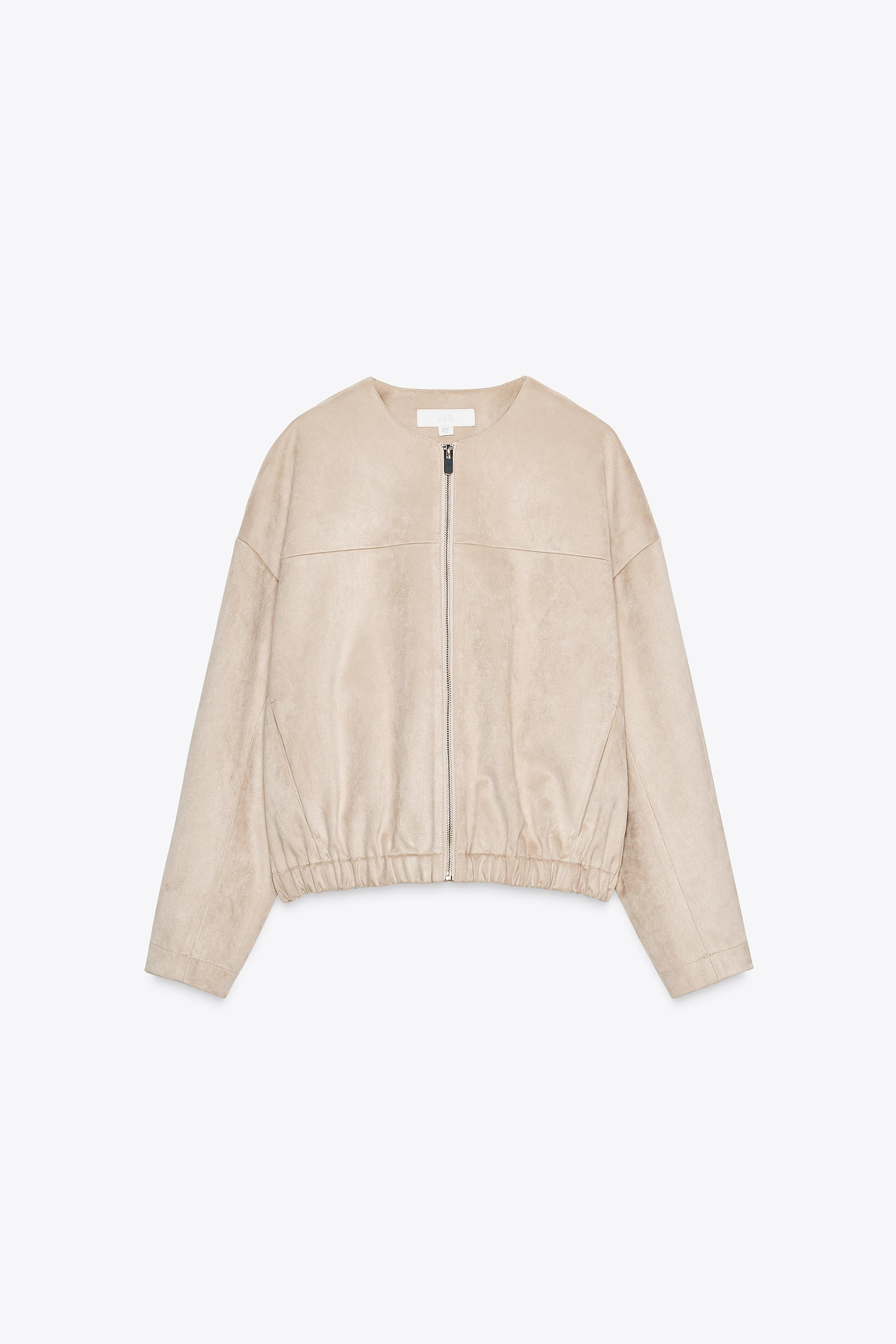 FAUX SUEDE BOMBER JACKET | Zara US