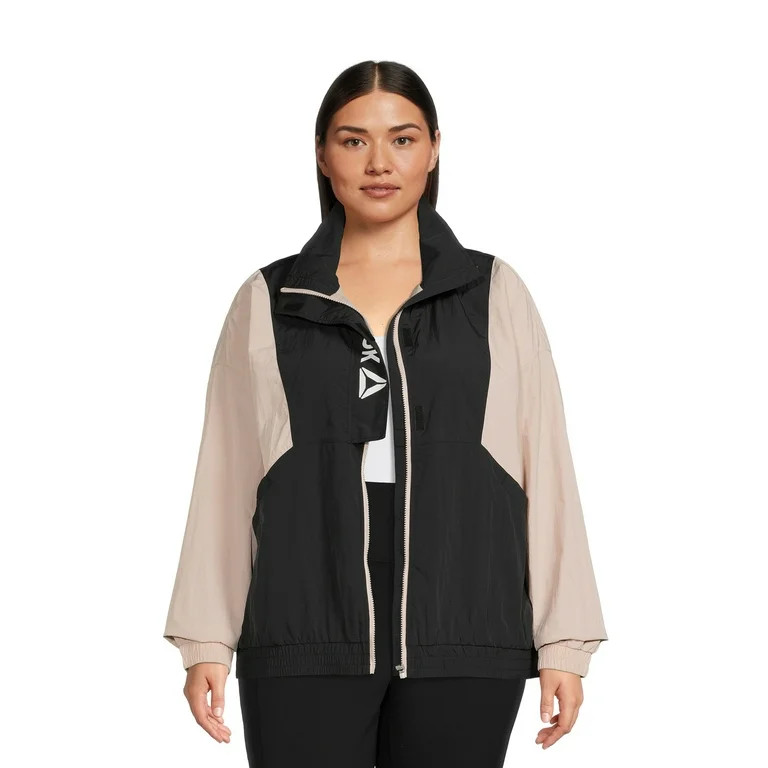 Reebok Women's Plus Size Focus Track Jacket with Front Pockets and Front Flap | Walmart (US)