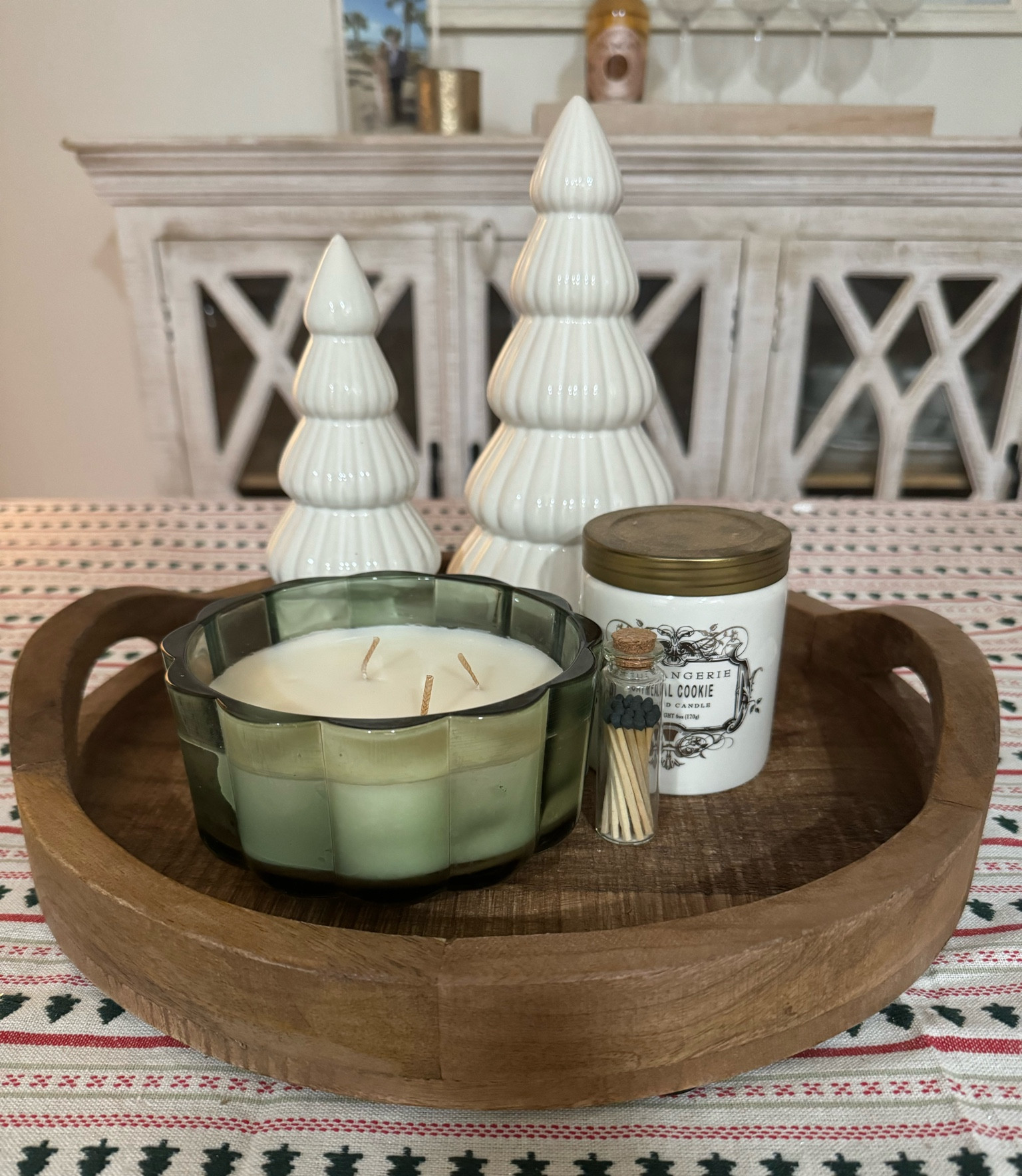 Christmas center piece for our dining room table 

#LTKHoliday #LTKSeasonal #LTKFindsUnder50