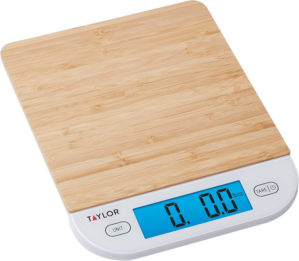 Taylor Digital Eco-Friendly Bamboo Kitchen Food Scale, 15 Pound Capacity, Natural | Amazon (US)
