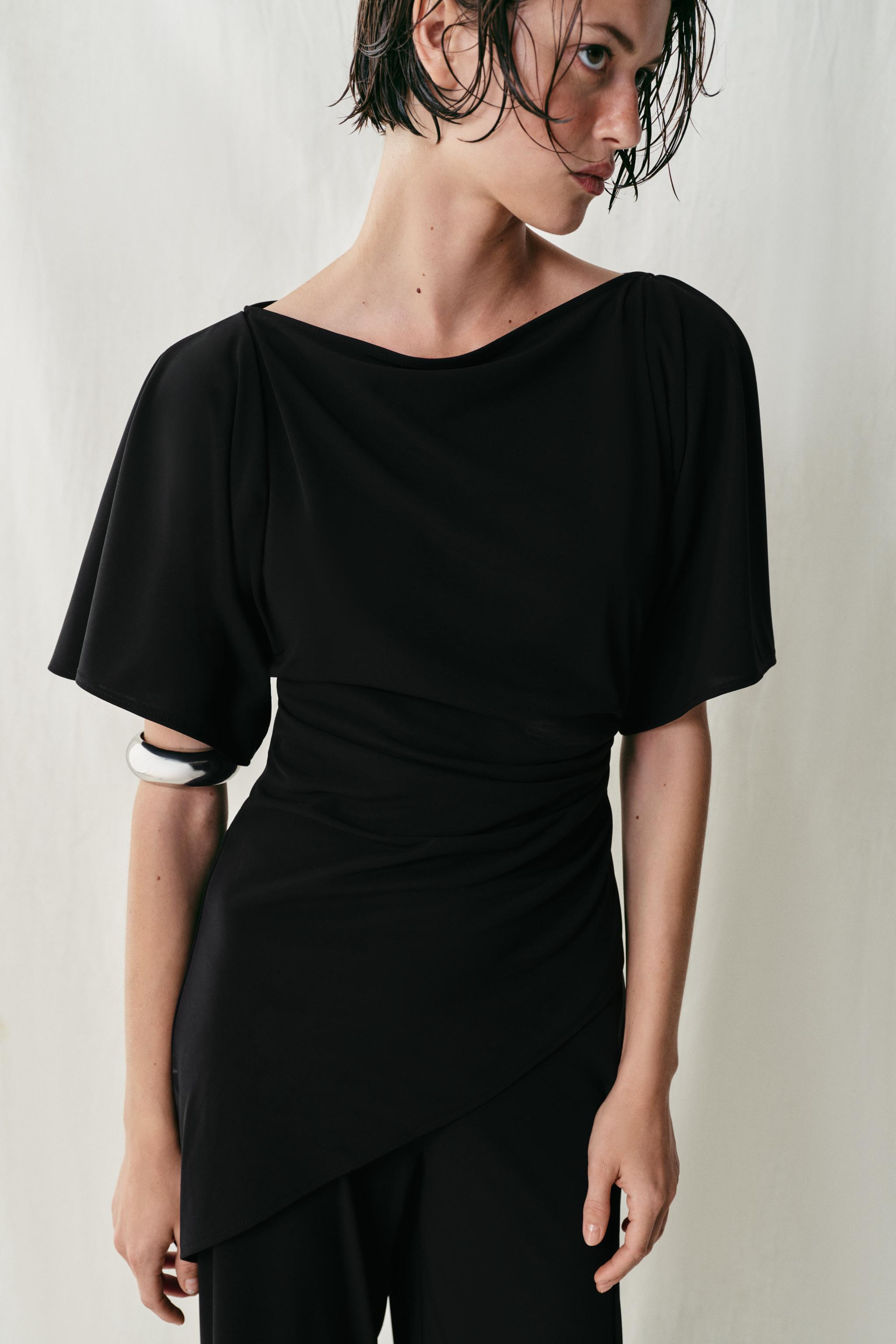 DRAPED CREPE TOP | Zara US