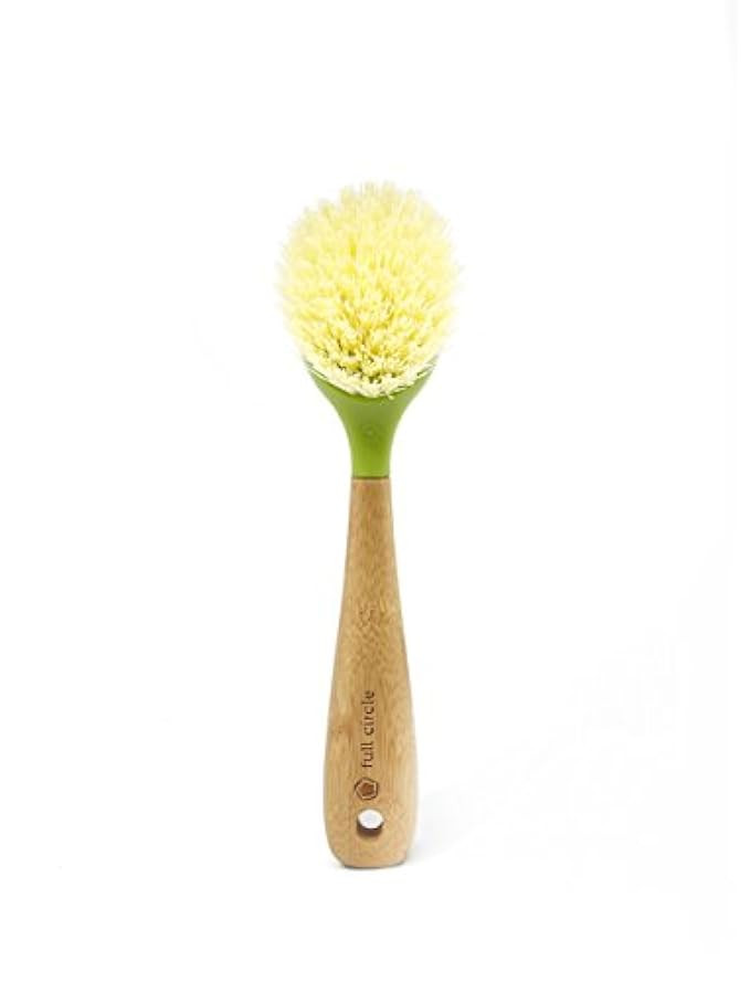 Full Circle Good-Kitchen Dish Brush with Bamboo Handle, Green, Single | Amazon (US)