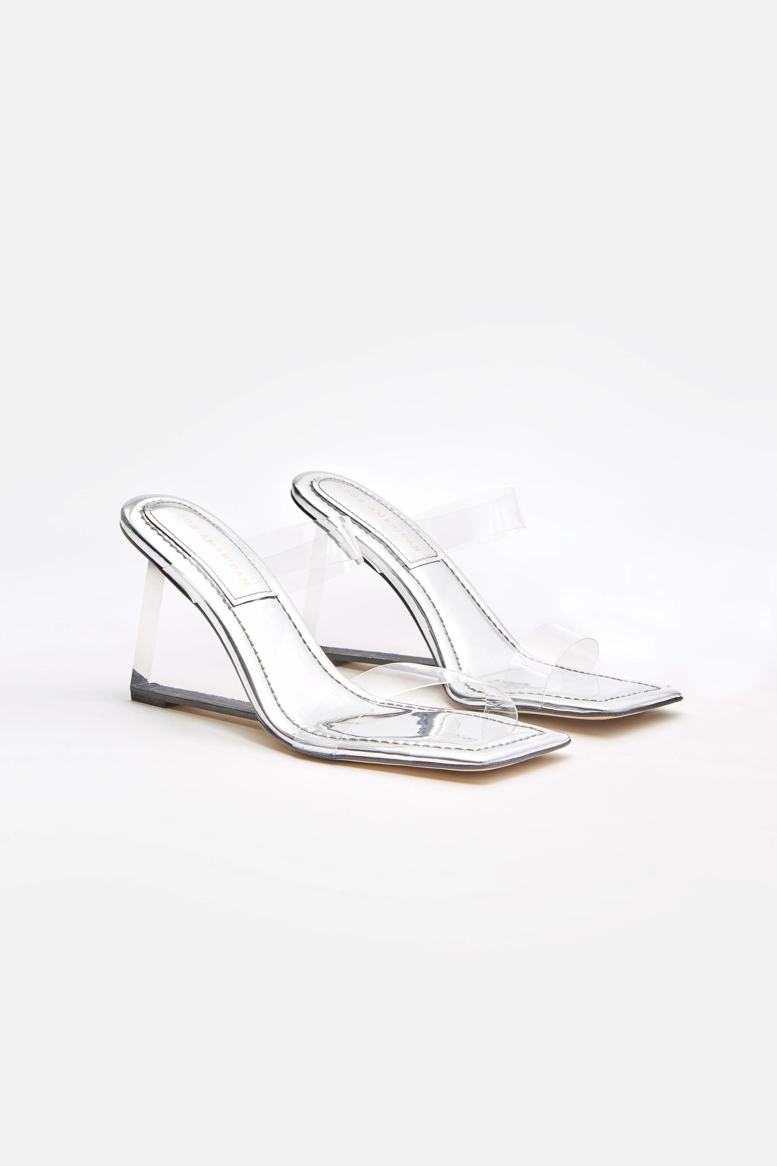 CINDER-F*CKING-RELLA WEDGE | SILVER001 - GOOD AMERICAN | Good American