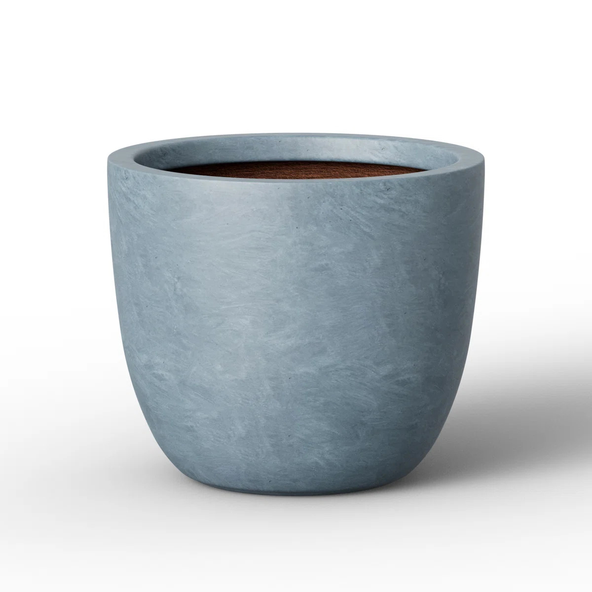 13.5" W x 11.5" H Medium Blue Gray Concrete Tall Round Planter / Pot with Drainage Hole for Indoo... | Wayfair North America