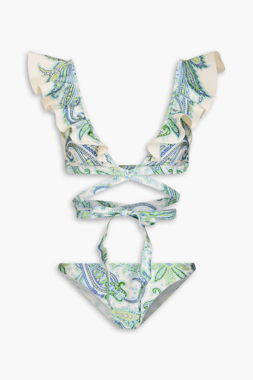 Ruffled paisley-print bikini | The Outnet (US and CA)