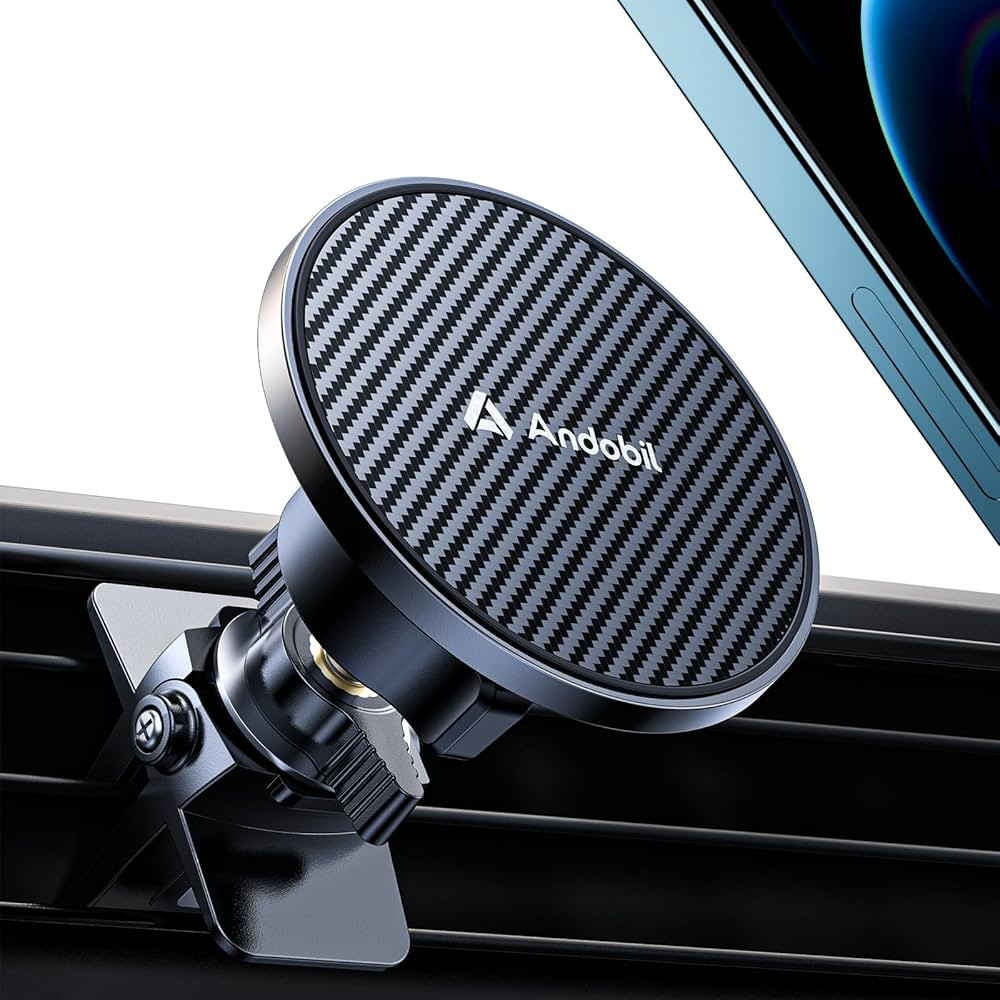 andobil Newest Magsafe Car Mount [Strongest Magnet, Military Sturdy & Never Slip] 360\u00b0 Magne... | Amazon (US)