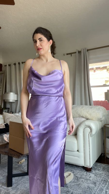 Spring wedding lavender silk dress from Revolve with Alexis Bittar drop earrings.



#LTKcurves #LTKwedding #LTKSeasonal