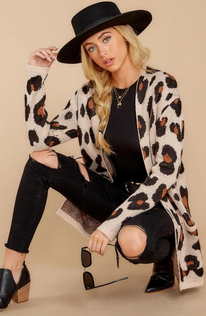 Her Feisty Side Leopard Print Cardigan | Red Dress 