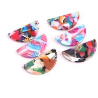 2Pcs+ Tortoise Shell Acetate Acrylic Earring Charms-stitched 3 Semicircles Shaped Pendant-Earring Fi | Etsy (US)