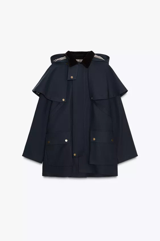 HOODED CONTRAST LAPEL TRENCH COAT ZW COLLECTION | Zara UK