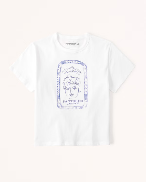 Short-Sleeve Santorini Graphic Skimming Tee | Abercrombie & Fitch (US)