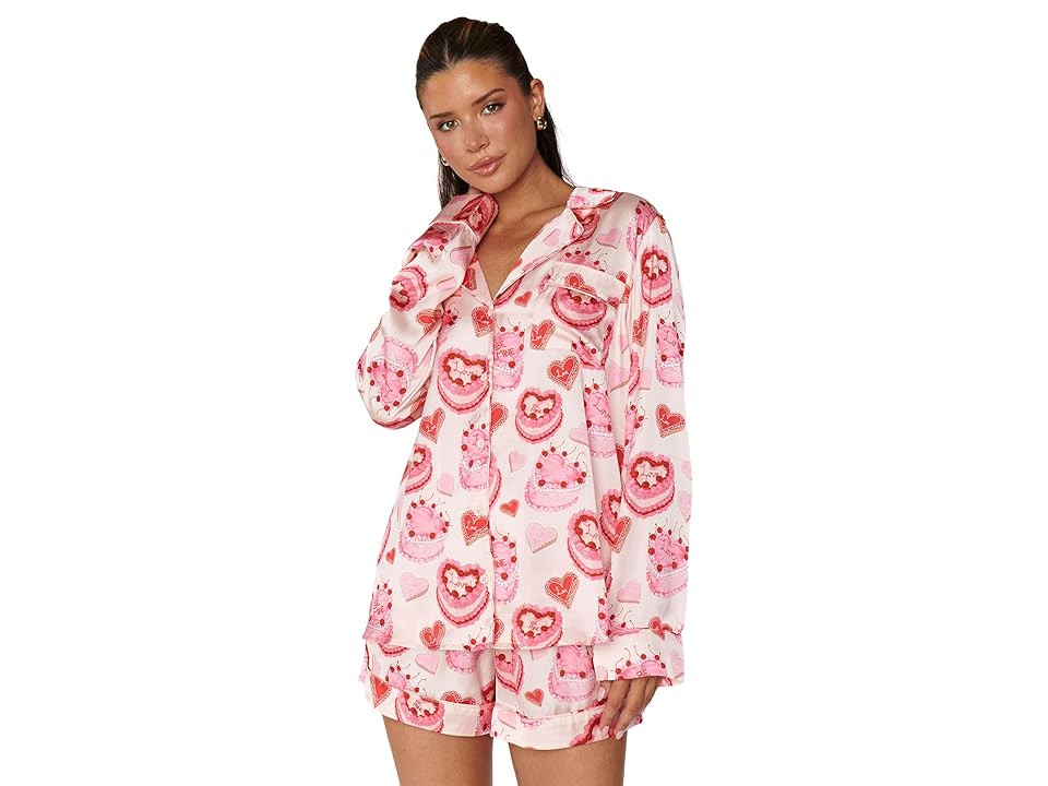 Show Me Your Mumu Favorite PJ Set Women's Pajama Sets Icing On The Cake Silky : SM, Polyester/Spandex | Zappos