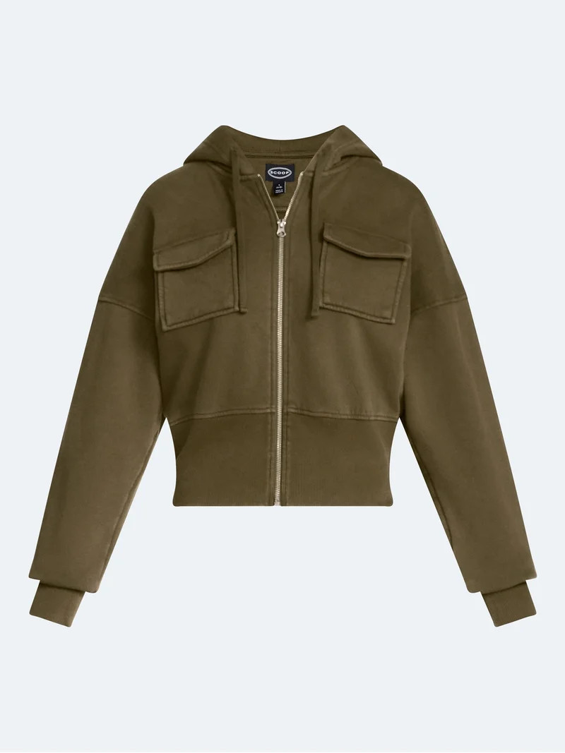 Scoop Women\u2019s and Women\u2019s Plus Full Zip Hoodie, Sizes XS-4X | Walmart (US)
