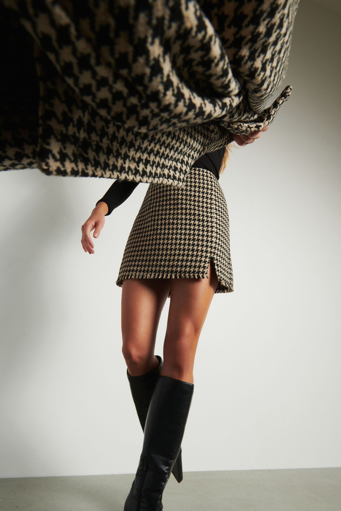 Kaila Plaid A-Line Skirt | Dynamite Clothing