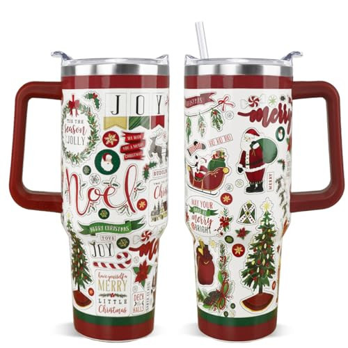 Christmas Tumbler 40oz Nutcracker Santa Reindeer Cup Winter Gift Women-1PCS | Amazon (US)