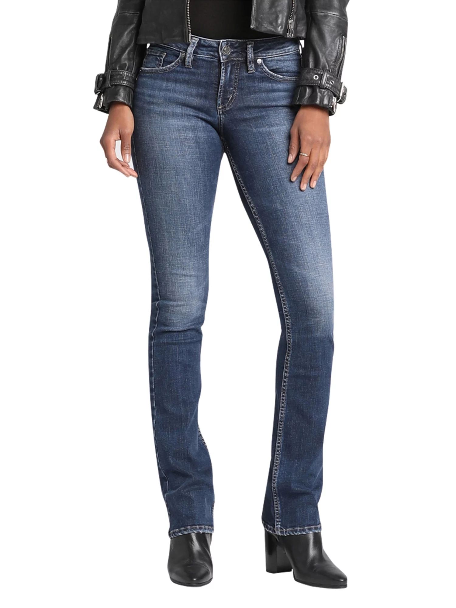 Silver Jeans Co. Ladies Suki Curvy Mid-Rise Slim Bootcut Jeans, Ladies 24-36 - Walmart.com | Walmart (US)